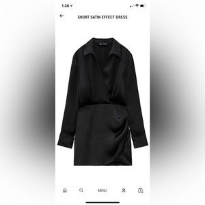 Zara short satin effect dress